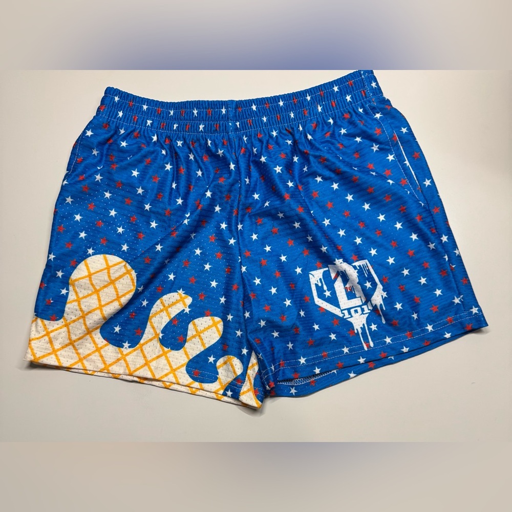 Baseball Lifestyle 101 Blue Star Pattern Shorts